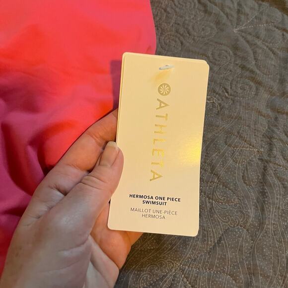 Athleta pink hermosa one piece swimsuit large nwt - Picture 10 of 13